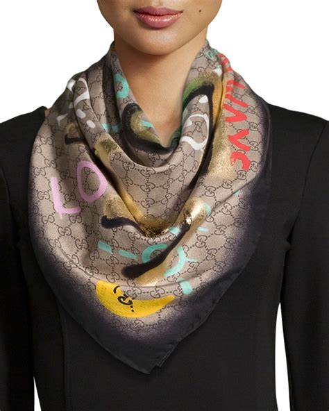 cheap gucci silk scarves|gucci scarf unisex.